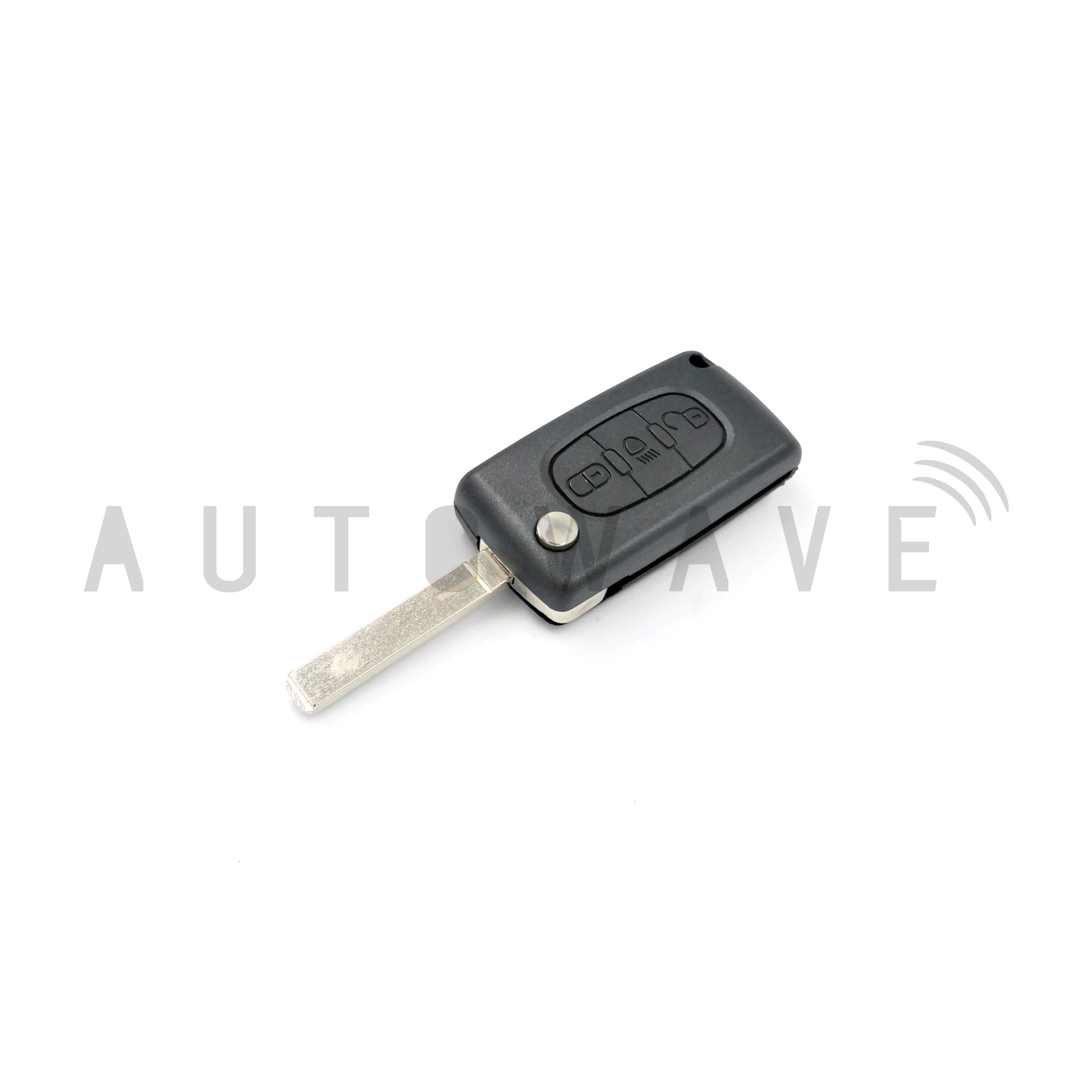 Citroen C4/C6 3 Button Flip Remote VA2