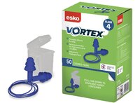 RE50-BC-Esko Vortex Earplugs Blue Corded Reusable