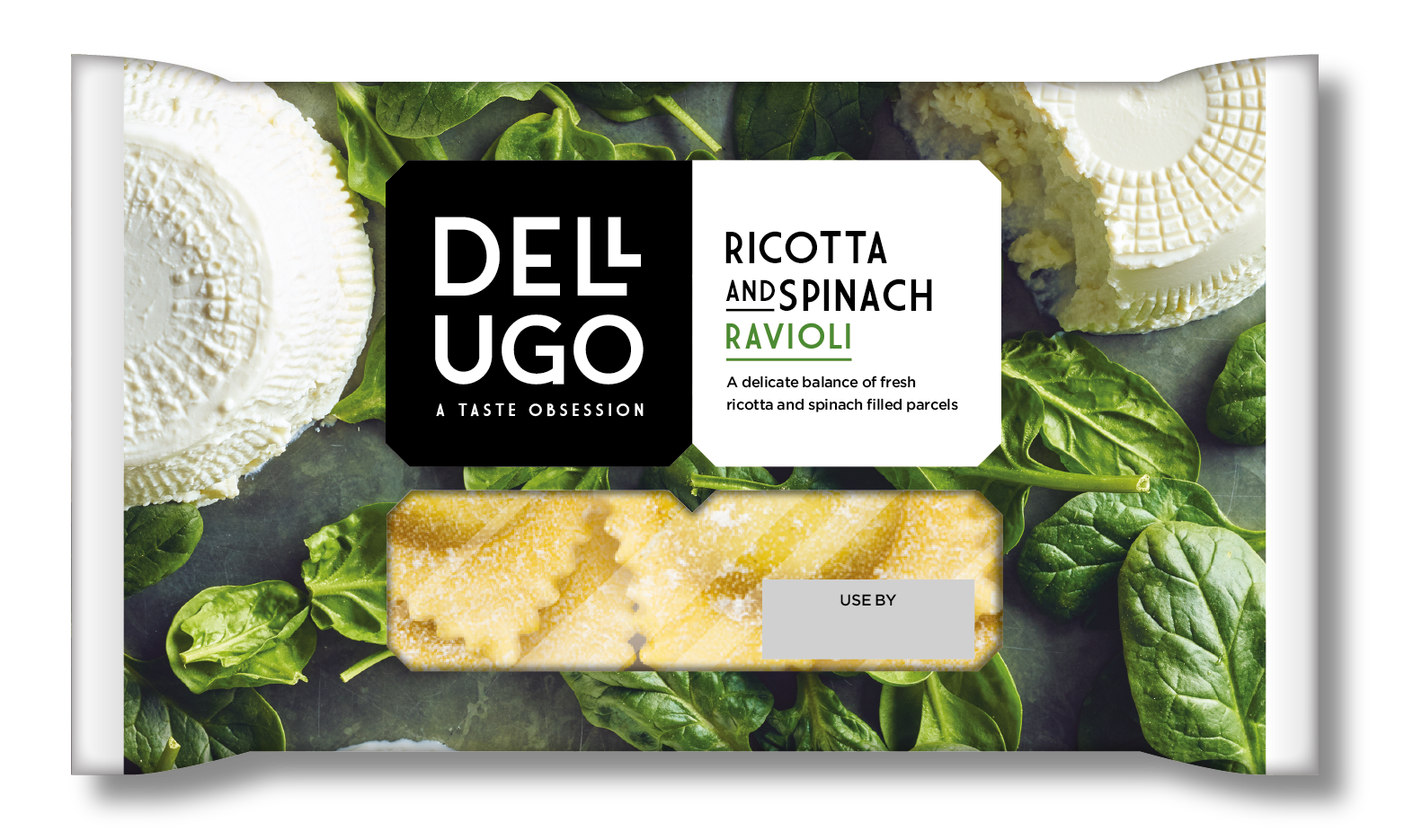 Dell Ugo Fresh Filled Pasta Ravioli Ricotta & Spinach 250g cnfoods