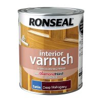Ronseal Interior Varnish Deep Mahogany 750ml Tin