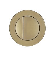 ROUND FLUSH BUTTON - BRUSHED BRASS