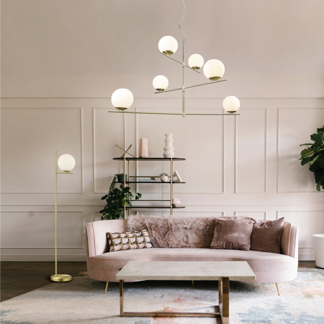 Trio Pure Brass Floor Lamp 