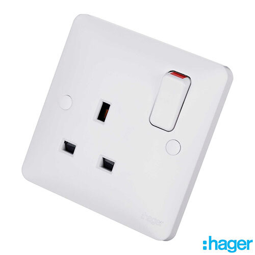 Hager Sollysta 1 Gang DP Switched Socket WMSS81