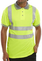 High Visibility Yellow Pique Polo Shirt