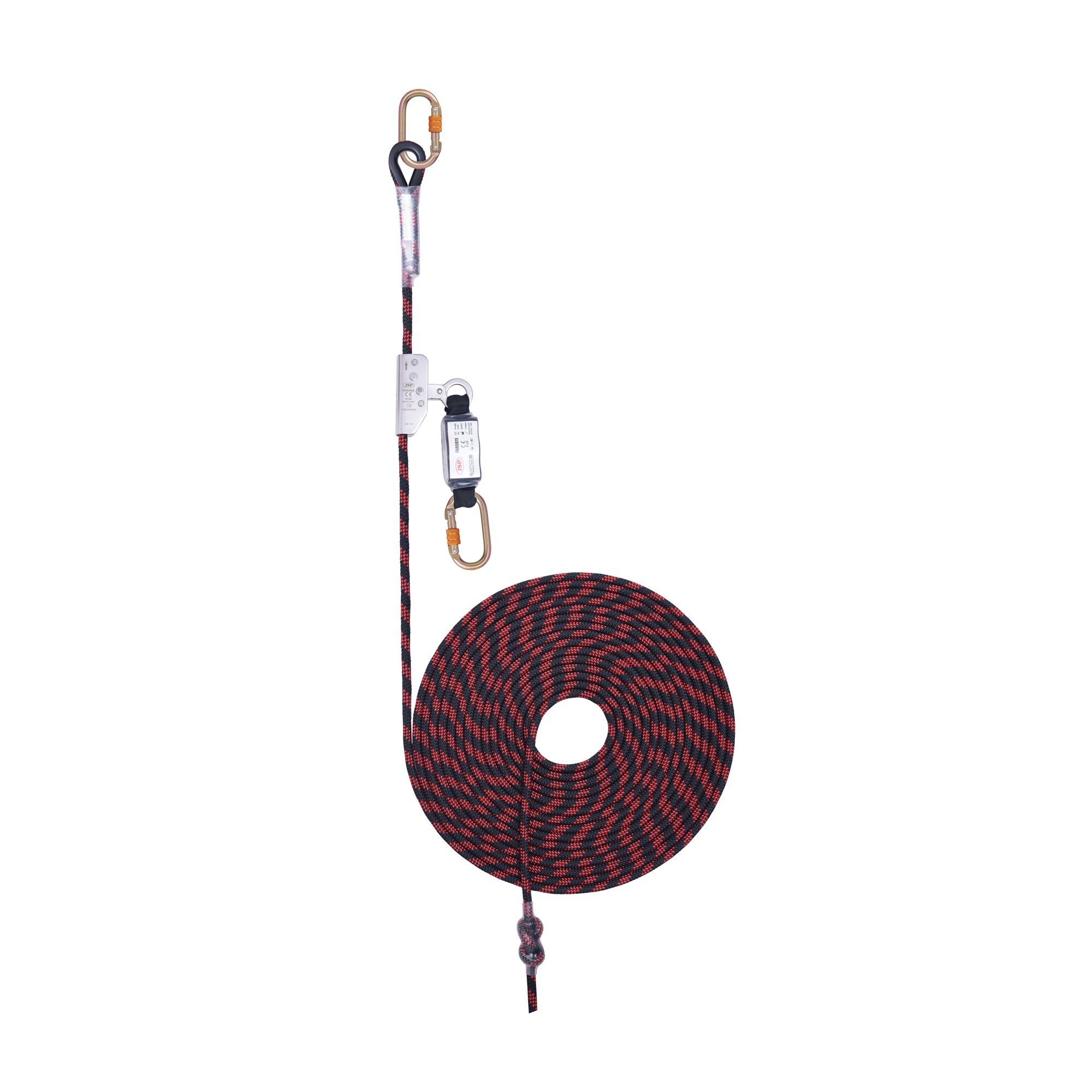 GUIDED TYPE FALL ARRESTER WITH ENERGY ABSORBER & KARABINER 20M ANCHORAGE LINE