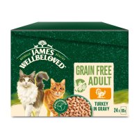 James Wellbeloved Adult Cat Pouch BUMPER pk Grain Free - Turkey 85g x 24 x 2