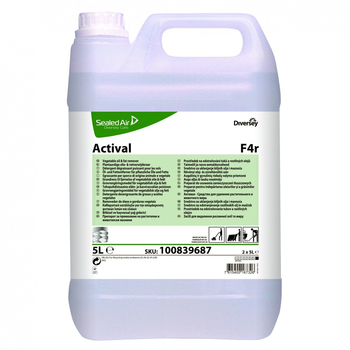 Diversey Actival Floor Cleaner - Pale Yellow 5000ml