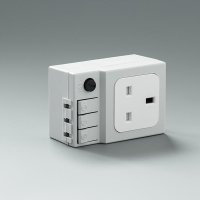 LPS10UK nVent Hoffman Socket with fuse UK, DIN rail mounting, plastic UL approved