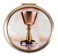 Gilt Pyx/ 2 1/8 inch/Chalice Design   (88883)