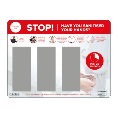 Wall mounted hand sanitiser station - triple dispenser