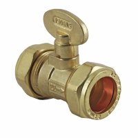 COPPER TO COPPER 15mm COMP RIGID FAN GAS COCK 6212
