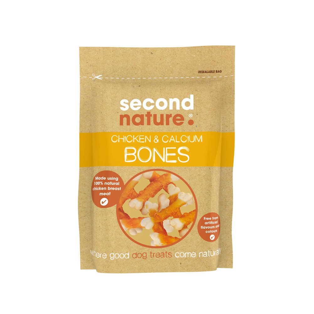 Second Nature SN03 Dog Treat Chicken and Calcium Bones 10x100gm