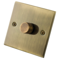 Antique Brass 1 Gang 2 Way 400W Dimmer 6060-021