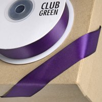 Double Sided Satin Ribbon Aubergine - 3mm x 25m