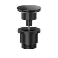 Viva Round Black Universal Clicker Basin Waste BWUNI/MB