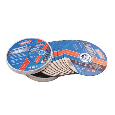 Faithfull 10 Piece 115mm INOX Cutting Discs