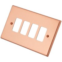 Copper 4 Gang Grid Plate 6102-353