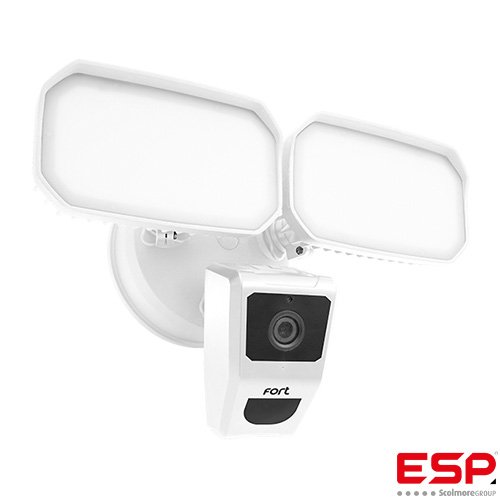 ESP Fort Wi-Fi Smart Security Camera with Flood Lights - White