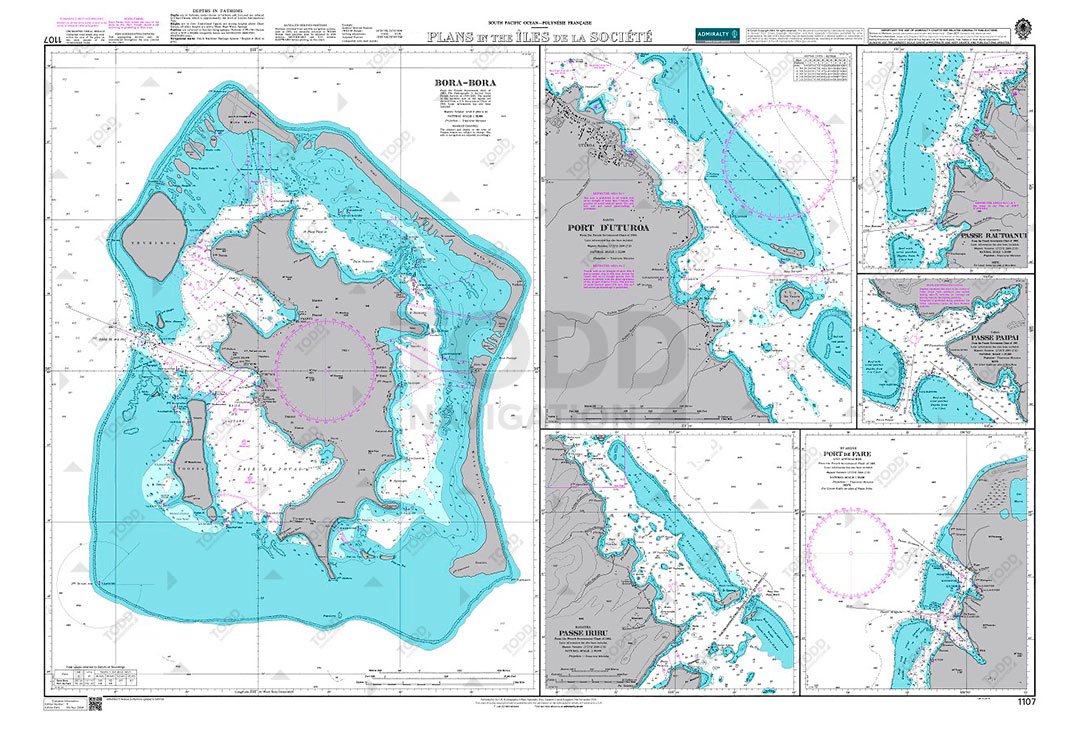 ADMIRALTY Chart - 1107 Plans in the Iles de la Societe