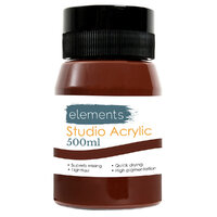 Elements 500ml Acrylic Burnt Umber