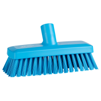 Compact Wall/Deck Scrub, 225 mm, Hard, Blue, Each