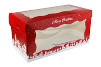 CHRISTMAS Log Boxes 8"  25 per pack