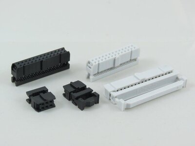2.54mm pitch 34 way IDC Socket for Flat Ribbon Cable  6 to 64 Contacts available