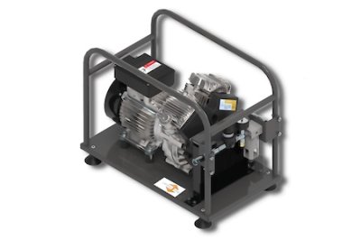 Mobiele benzinecompressor 10bar voor blown fibre