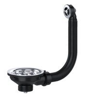 Viva Kitchen Sink Basket Strainer Waste with Round Overflow PP0010