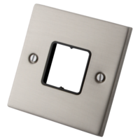 Stainless Steel 1 Gang 2 Module Empty Switch Plate