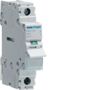 Hager 80A S/P Din Rail Isolator SBR180