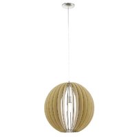 Open Globe Ceiling Pendant, Maple Wood. E27 Lamp Required | LV1902.0009