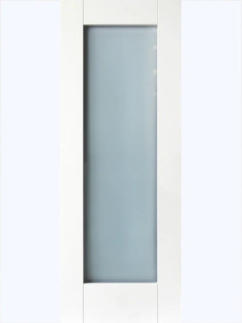 White Primed Shaker Frosted Glass
