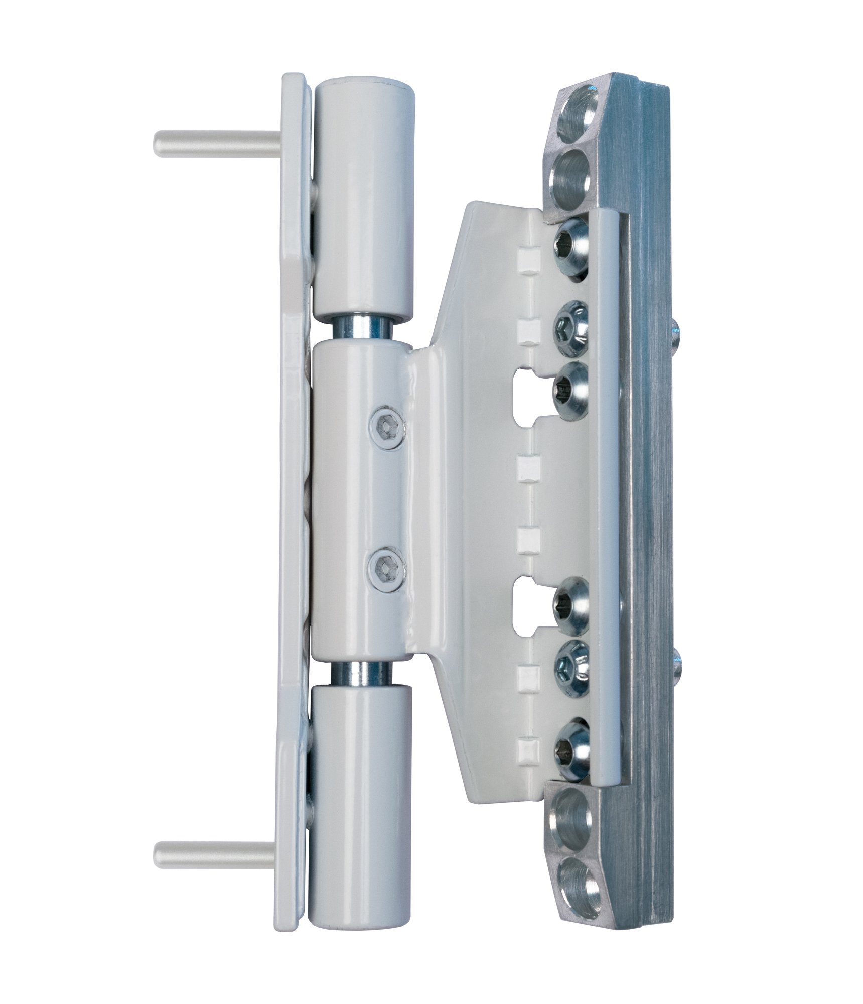 Trixacta 3D Adjustable Hinge For Profiles With European Groove With 13 mm Axis - For Heavy Doors - Capacitiy 160 Kg White Plastified (Ral 9016)