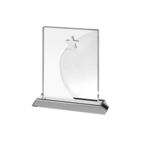 19cm Swatkins Crystal Plaque with Metal Star