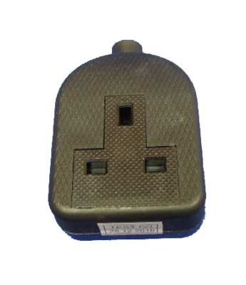 1 Gang 13 Amp Rubber Socket Block - Black