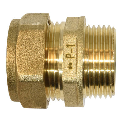 C x MI Brass Compression Coupling 22mm x 3/4in