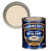 Hammerite Cream Smooth Metal Paint Tin