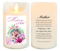 LED Candle/Scented Wax/Timer/Mother & Child   (86675)