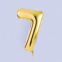 Gold Number '7' Foil 34" Balloon