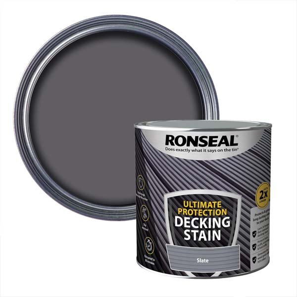 Ronseal Ultimate Protection Deck Stain Slate 2.5L & Swatch