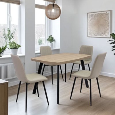 Dalton 1.2m Dining Set - Light Oak