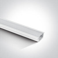 One Light 2m Recessed White Profile