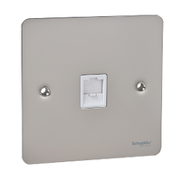 Ultimate 1 Gang RJ45 Computer Socket Pearl Nickel