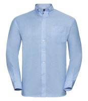 Russell Collection Men's Long Sleeve Easy Care Oxford Shirt