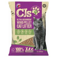 CJs Ultra Absorbent Premium Wood Pellet Cat Litter