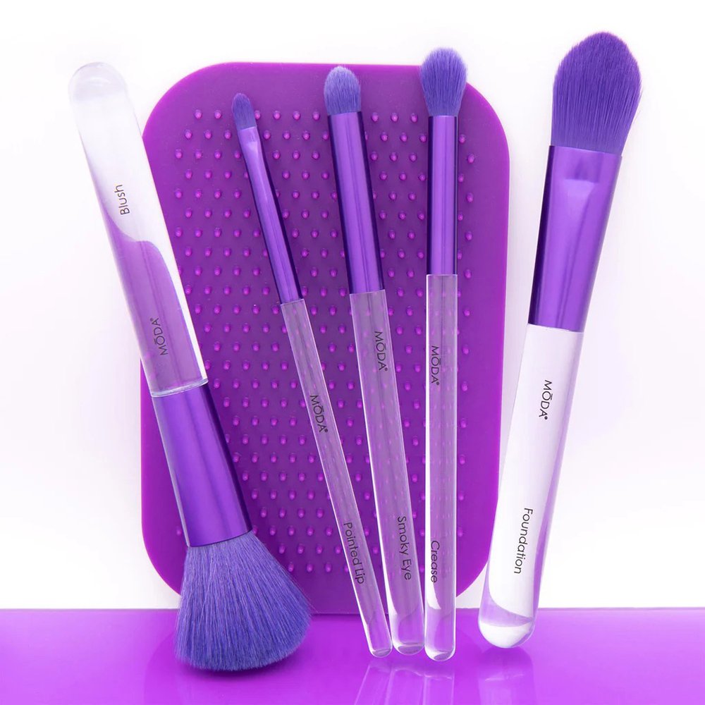 Royal And Langnickel Moda Next Gen 6pc Purple Scrubby Kit