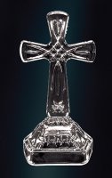 Glass Standing Cross 7 inch   (11902)