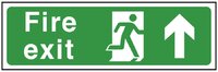 Fire Safety Sign - Fire Exit and Pictogram (Arrow Up)