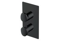 RAK DUAL OUTLET, 2 HANDLE THERMOSTATIC CONCEALED SHOWER VALVE IN MATT BLACK (RAK-PORTOFINO, RAK-POSITANO, RAK-ISHIA AND RAK-SORRENTO)